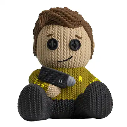 Front. Crowded Coop - Star Trek Handmade By Robots Vinyl Figure | Kirk - Yellow.