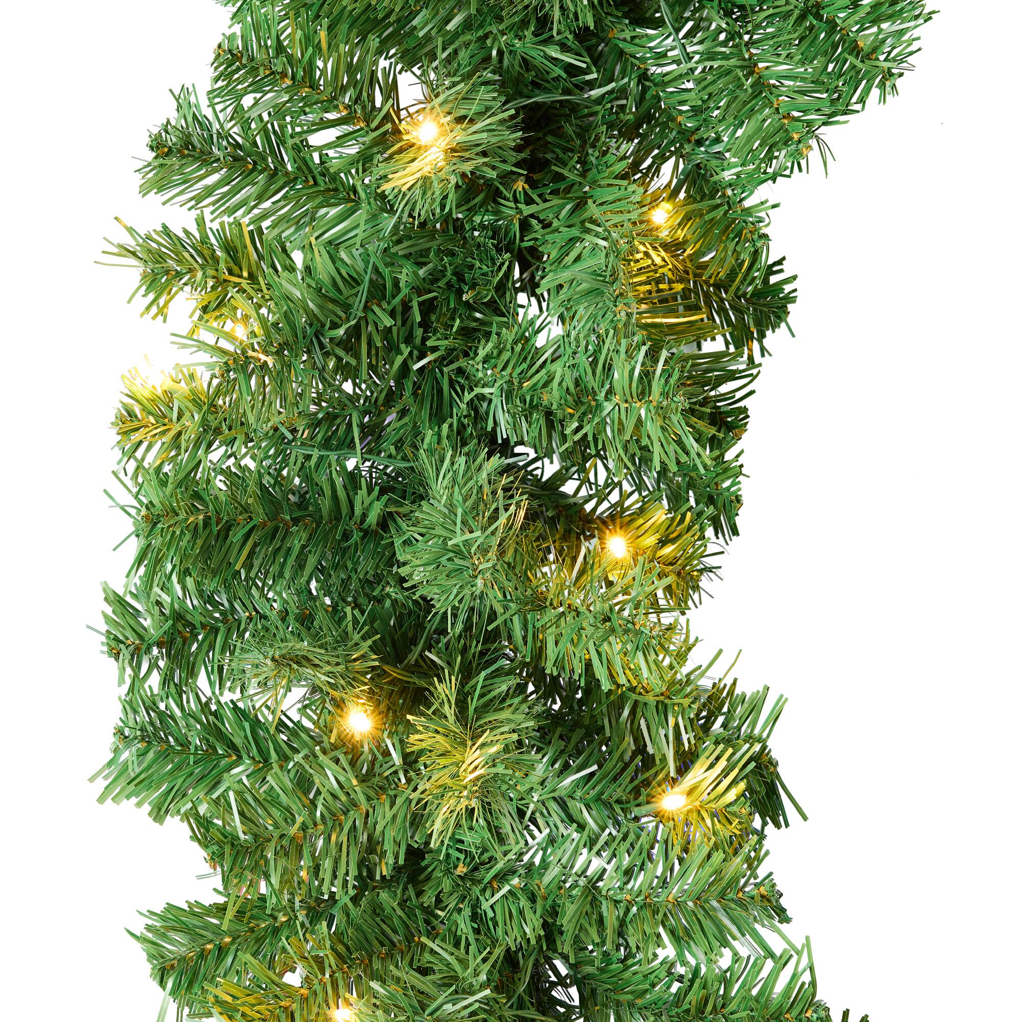 Best Choice Products - 9ft Pre-Lit Christmas Garland w/ 50 2-in-1 LED Lights - Green - Battery