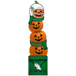 Fan Creations - North Texas Mean Green 31" Stacked Pumpkin Leaner - Multicolor