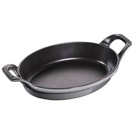 Staub - Cast Iron 8-inch x 5.5-inch Oval Gratin Baking Dish - Graphite Grey