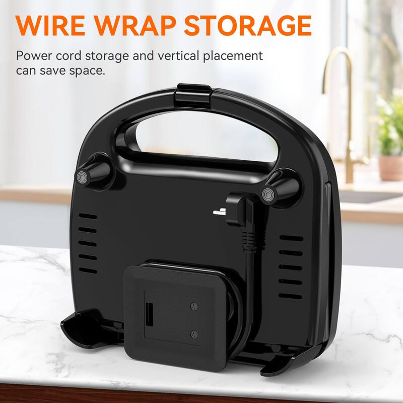 WIRE WRAP STORAGE

Power cord storage and vertical placement can save space.