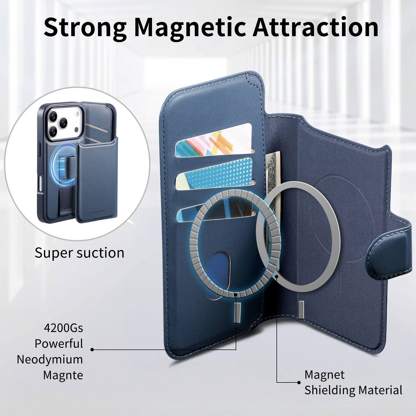 Strong Magnetic Attraction  
Super suction  
4200Gs Powerful Neodymium Magnet  
Magnet Shielding Material