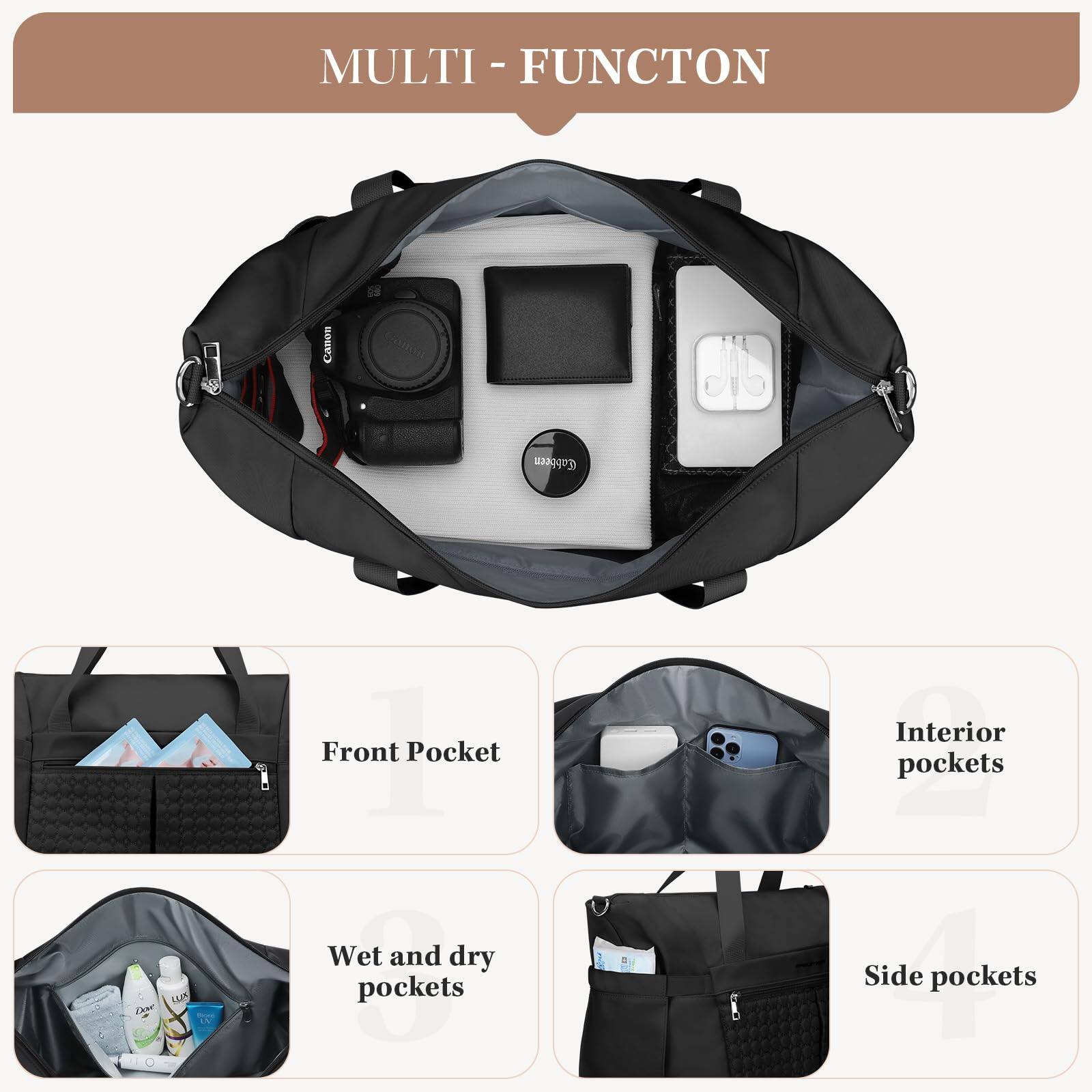 MULTI - FUNCTION

- Front Pocket
- Wet and dry pockets
- Interior pockets
- Side pockets