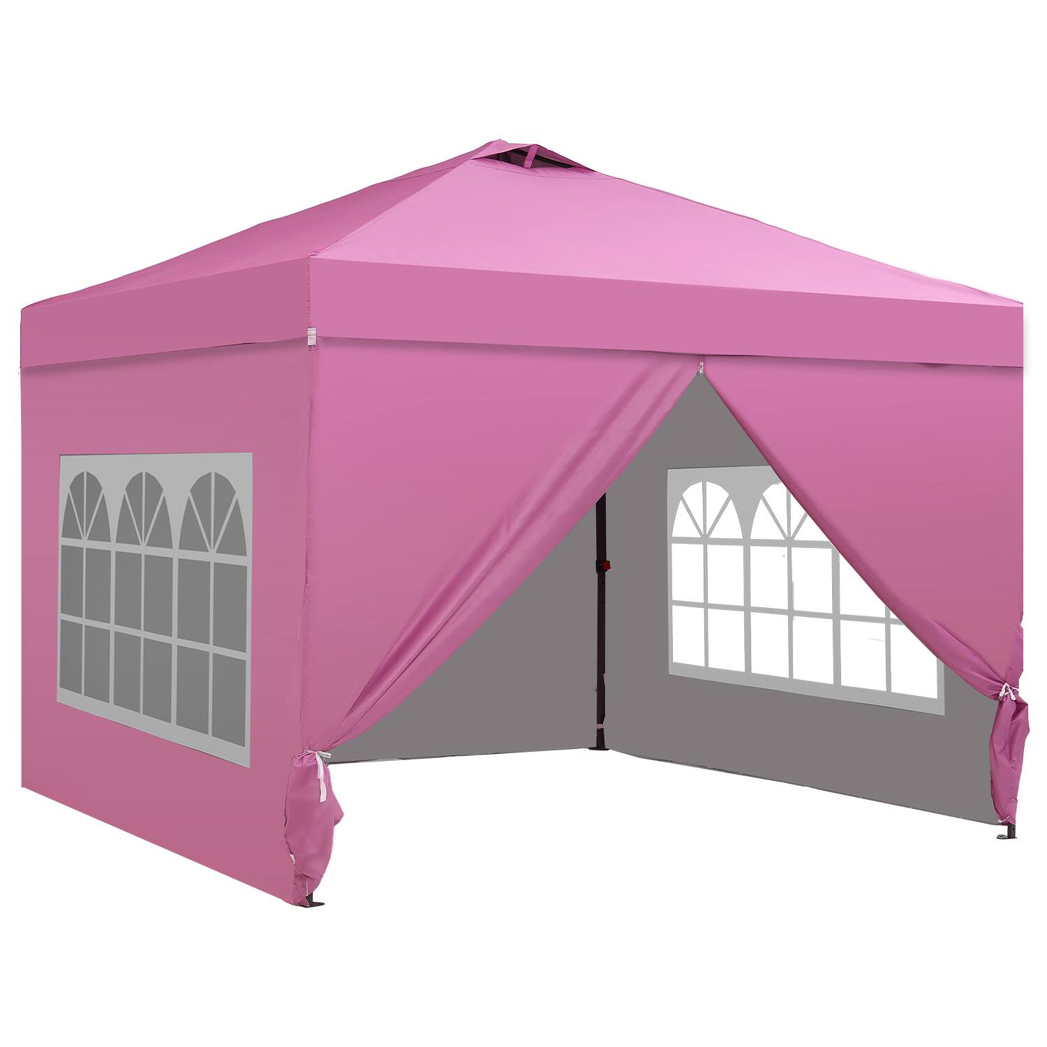 Alt View 2. Ainfox - Ainfox 12x12 Pop Up Canopy with Sidewalls Adjustable Outdoor Instant Canopy Tent with Carry Bag - Pink.