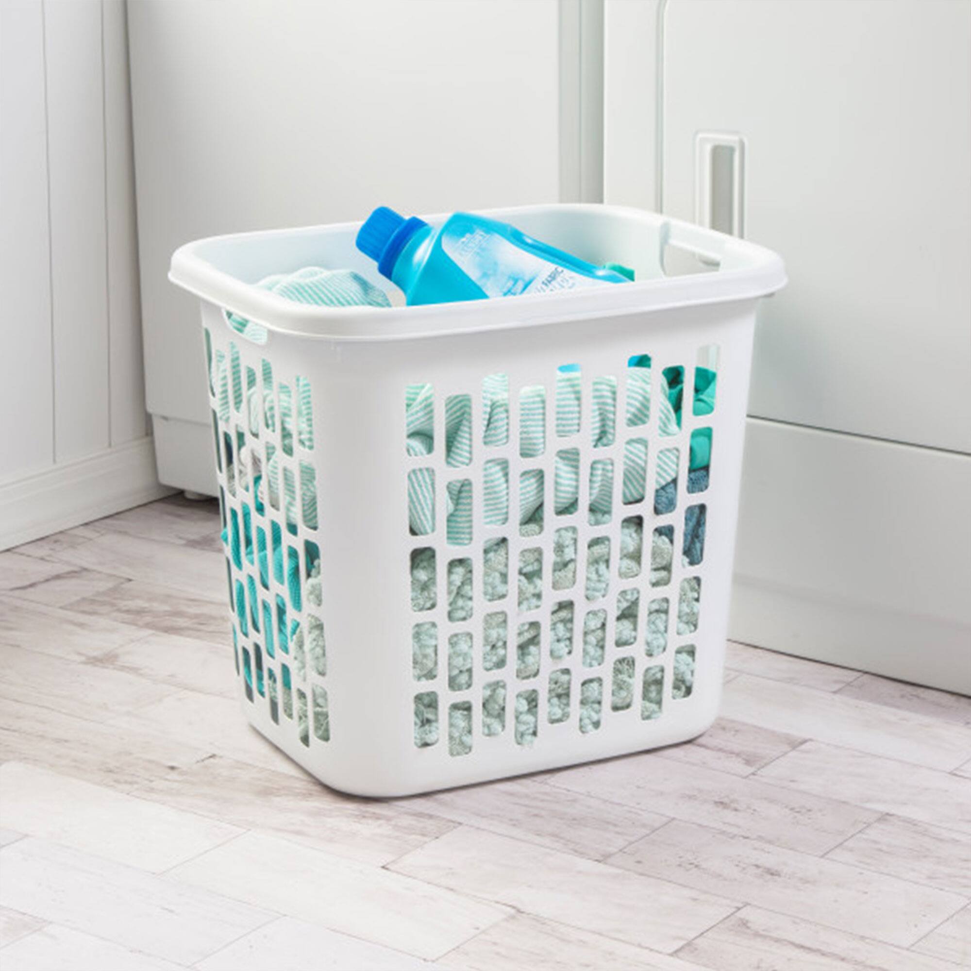Alt View 3. Sterilite - Sterilite Ultra Easy Carry Plastic Dirty Clothes Laundry Basket Hamper (4 Pack) - White.