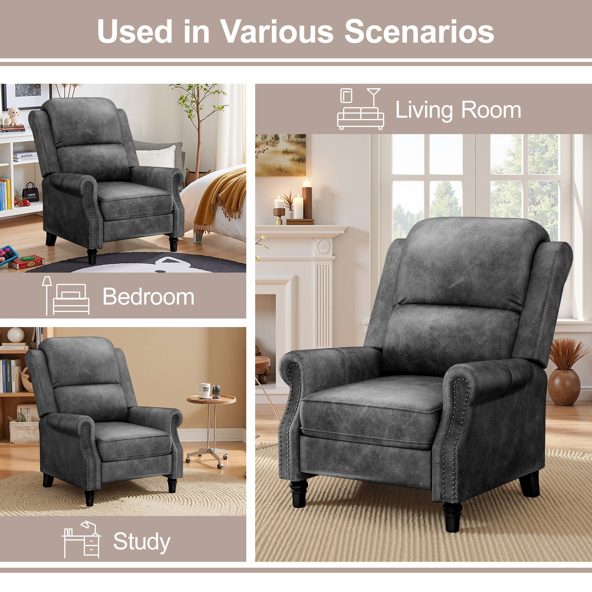 Used in Various Scenarios

- Living Room
- Bedroom
- Study