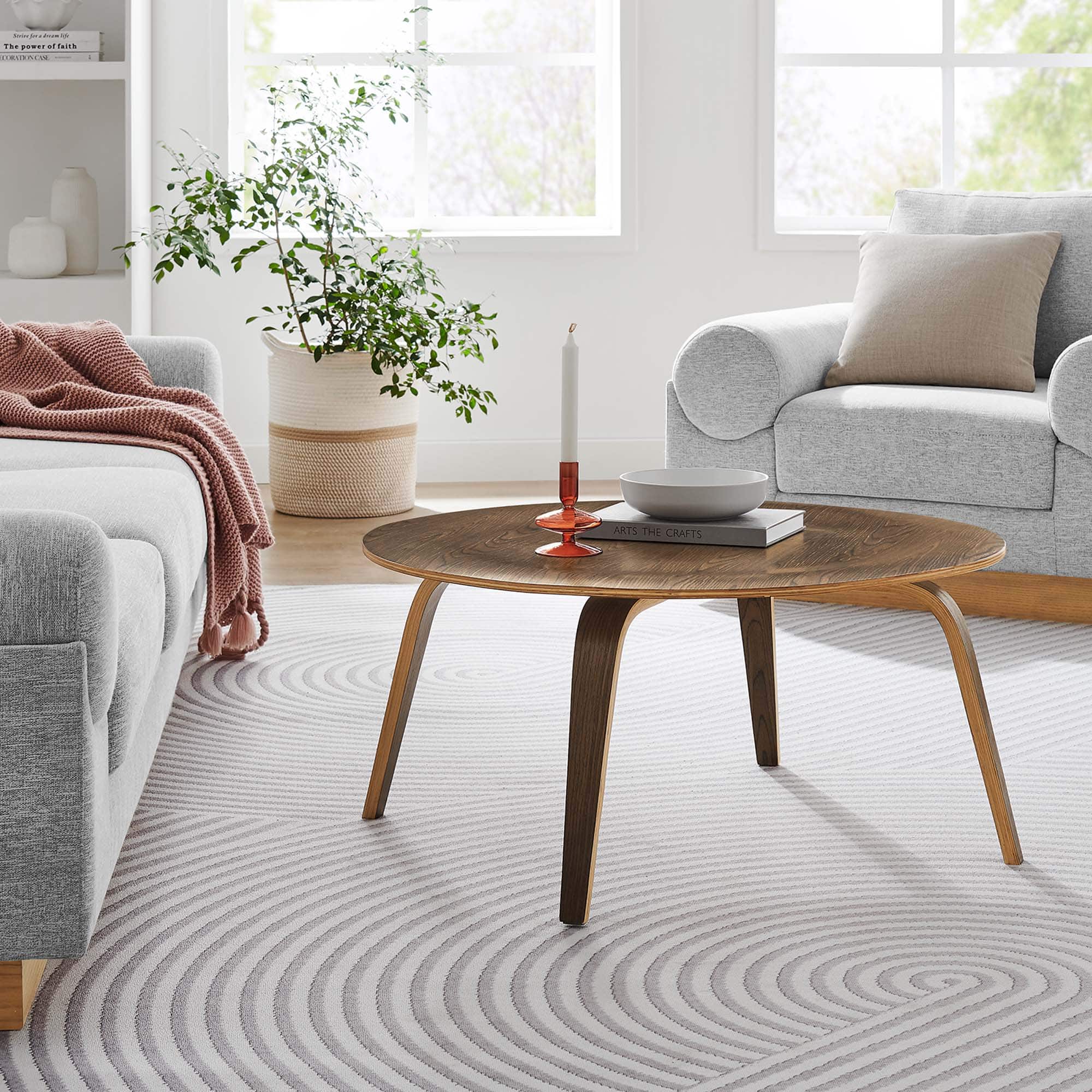 Fathom Wood Coffee Table by Modway - Walnut