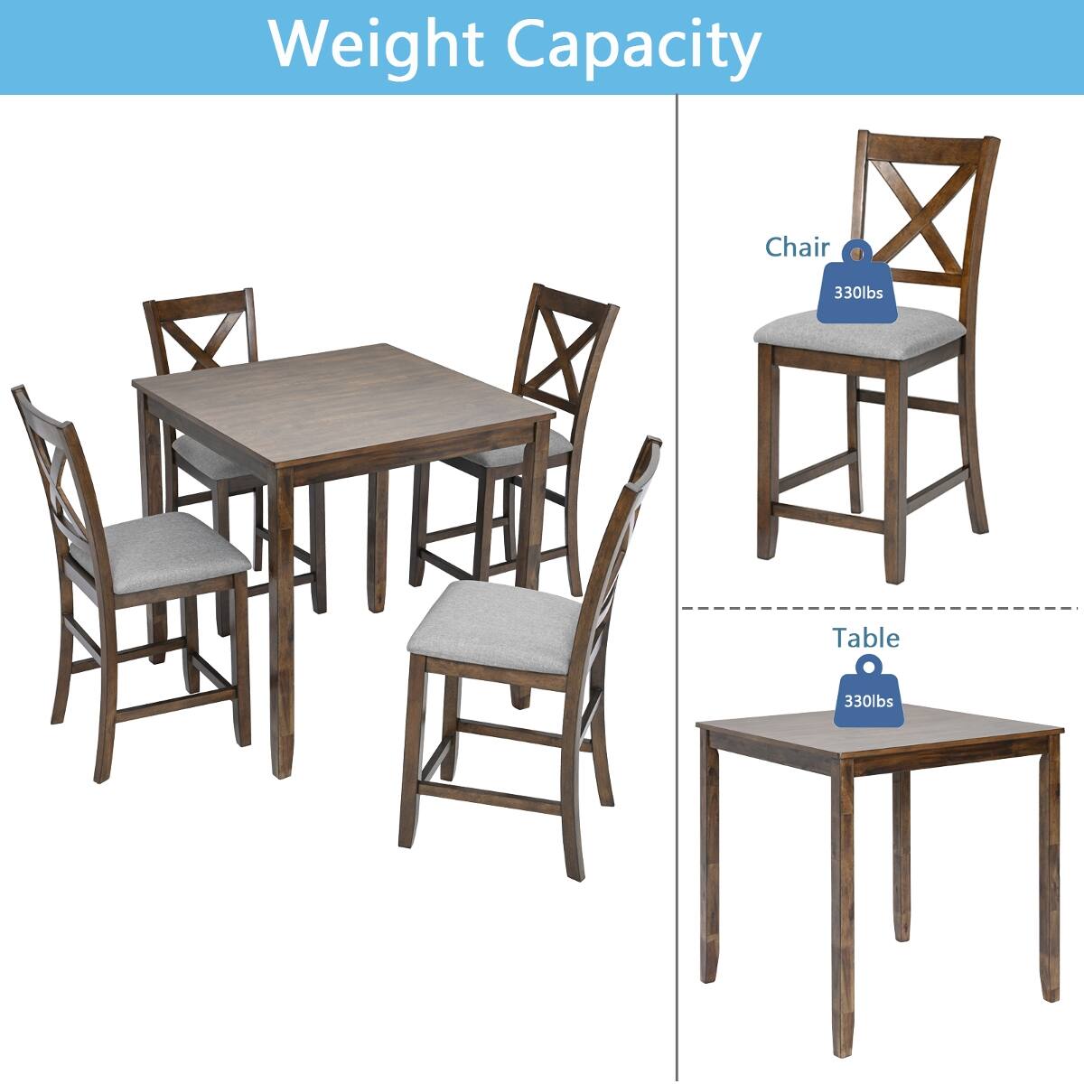 Weight Capacity

Chair
330lbs

Table
330lbs