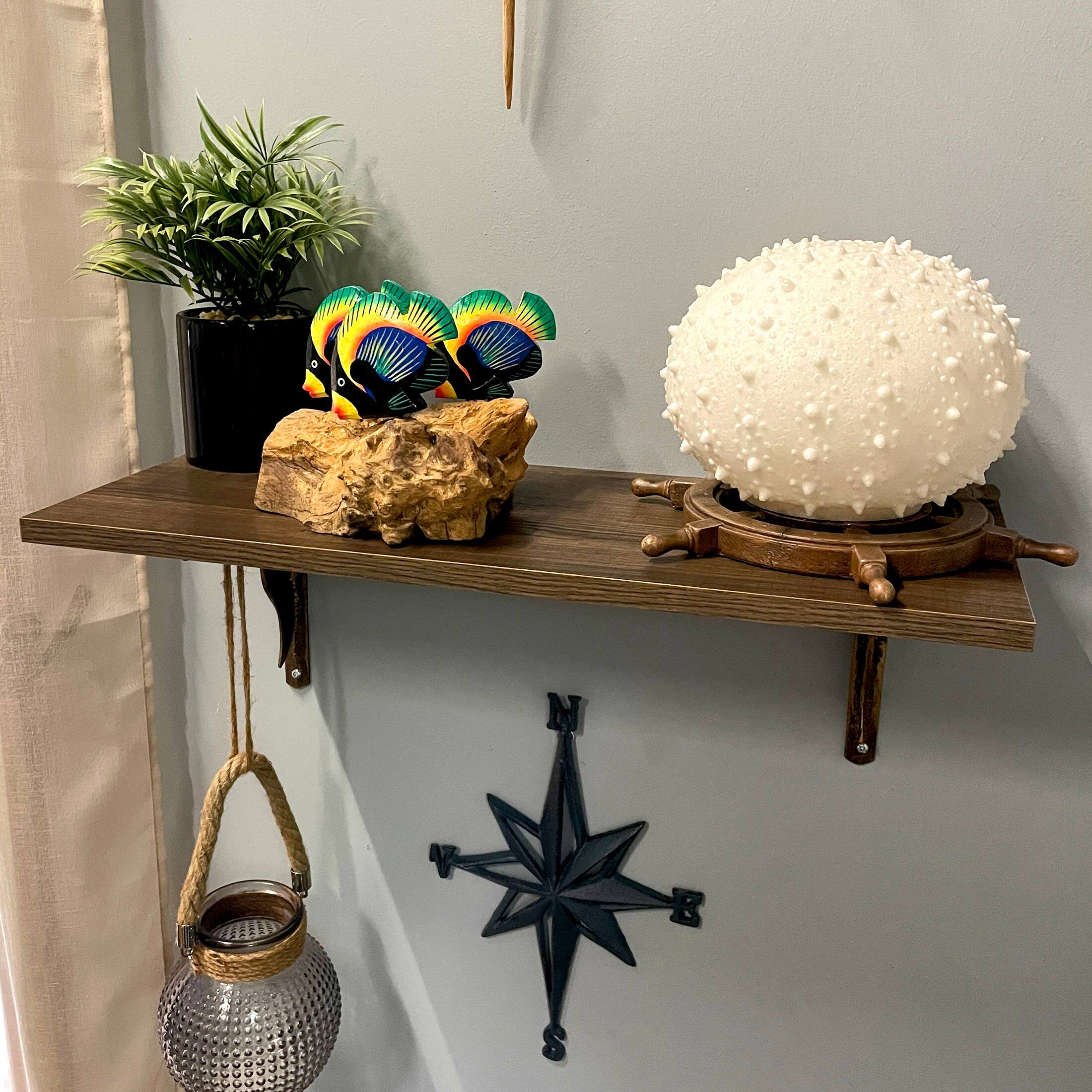 Alt View 4. Chesapeake Bay - Handcrafted Driftwood & 3 Tropical Fish Sculpture Coastal Nautical Table Decor - Multicolored.
