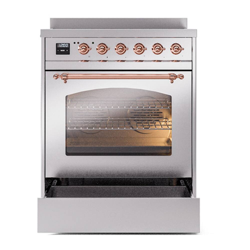 Alt View 3. ILVE - ILVE Nostalgie II 30 inch Induction Range with 4 Induction Elements (Stainless Steel) - Stainless Steel.