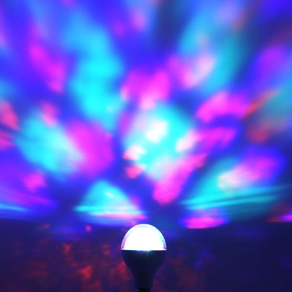 Angle. MOSZAR LLC - Disco Party LED Light Bulb – A19, RGB Multicolor, Electric, 5.3.