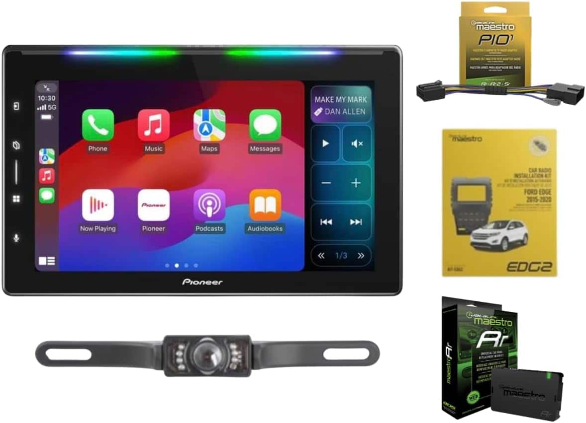 Pioneer - DMH-WT6000NEX 10.1" Digital Receiver Backup Camera + ADS-MRR + KIT-EDG2 For 2015-2020 Ford Edge Vehicles - Black