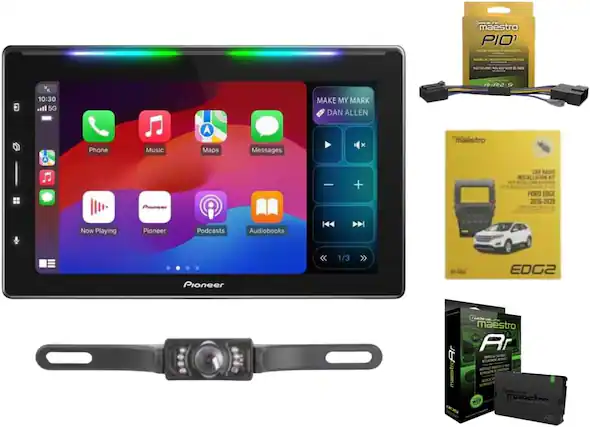 maestro PIO R-R.9 10:30 5G MAKE MY MARK DAN ALLEN Phone Music A Maps Messages x mastro Pionear - + CAR RADO INSTALLATION FORD EDGE 2015 2020 Now Playing Pioneer Podcasts Audiobooks Pioneer 1/3 EDG2 1Padtasem Canm maestro Ar WEB mastro