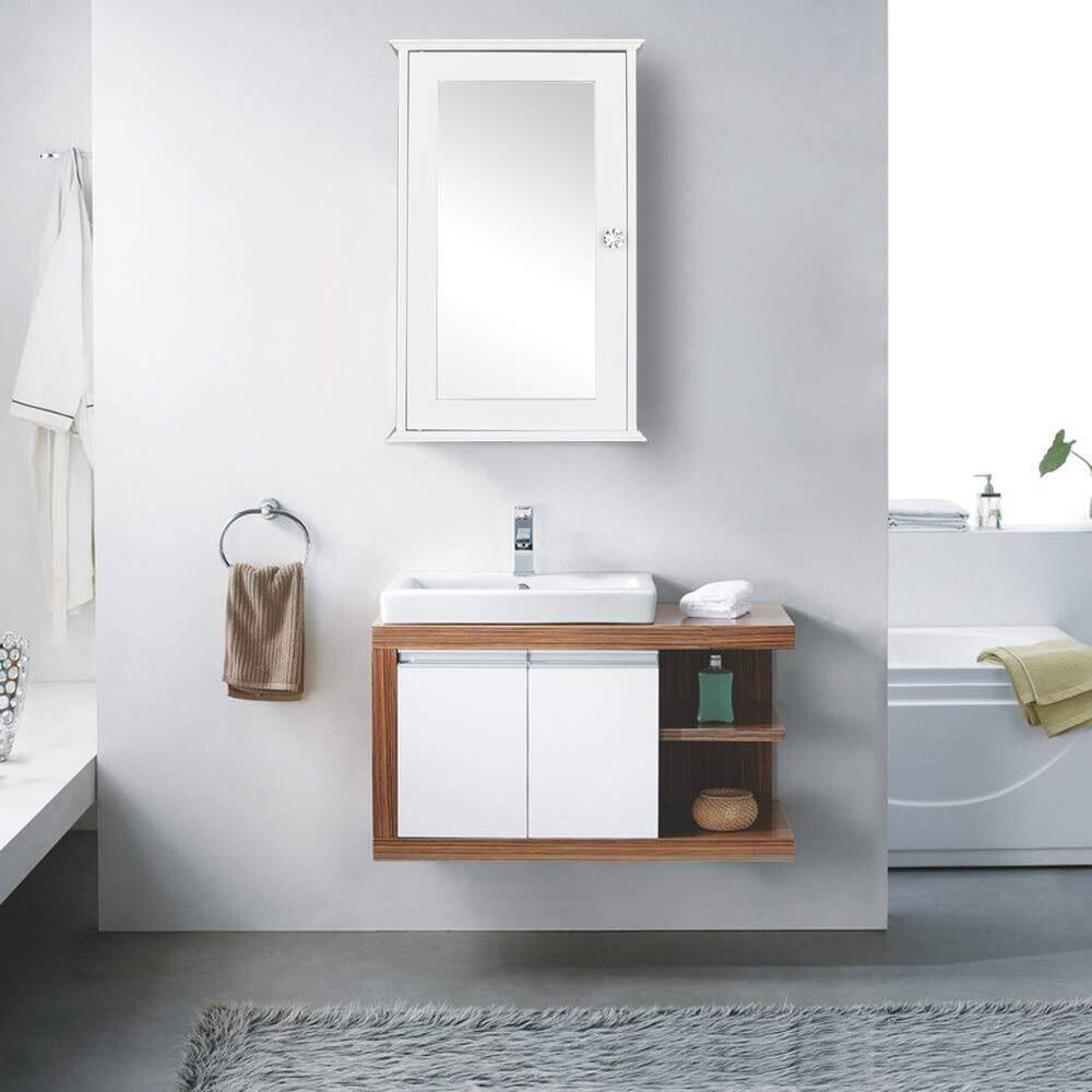 Alt View 6. Winado - Wall Mount Bathroom Cabinet Storage Medicine Cabinet Kitchen Laundry Cupboard - White.