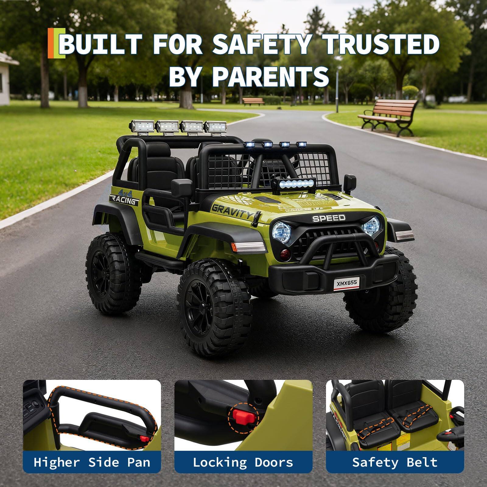 BUILT FOR SAFETY TRUSTED BY PARENTS

Higher Side Pan
Locking Doors
Safety Belt