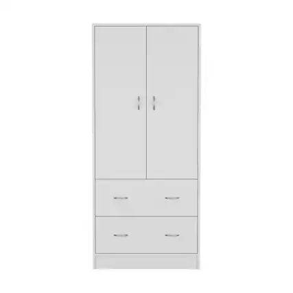 Front. TuHome - Taly Armoire White MDF - White.