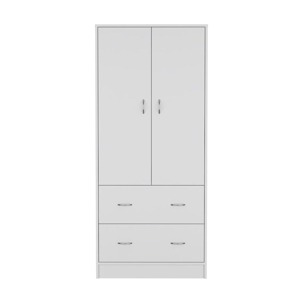 Front. TuHome - Taly Armoire White MDF - White.