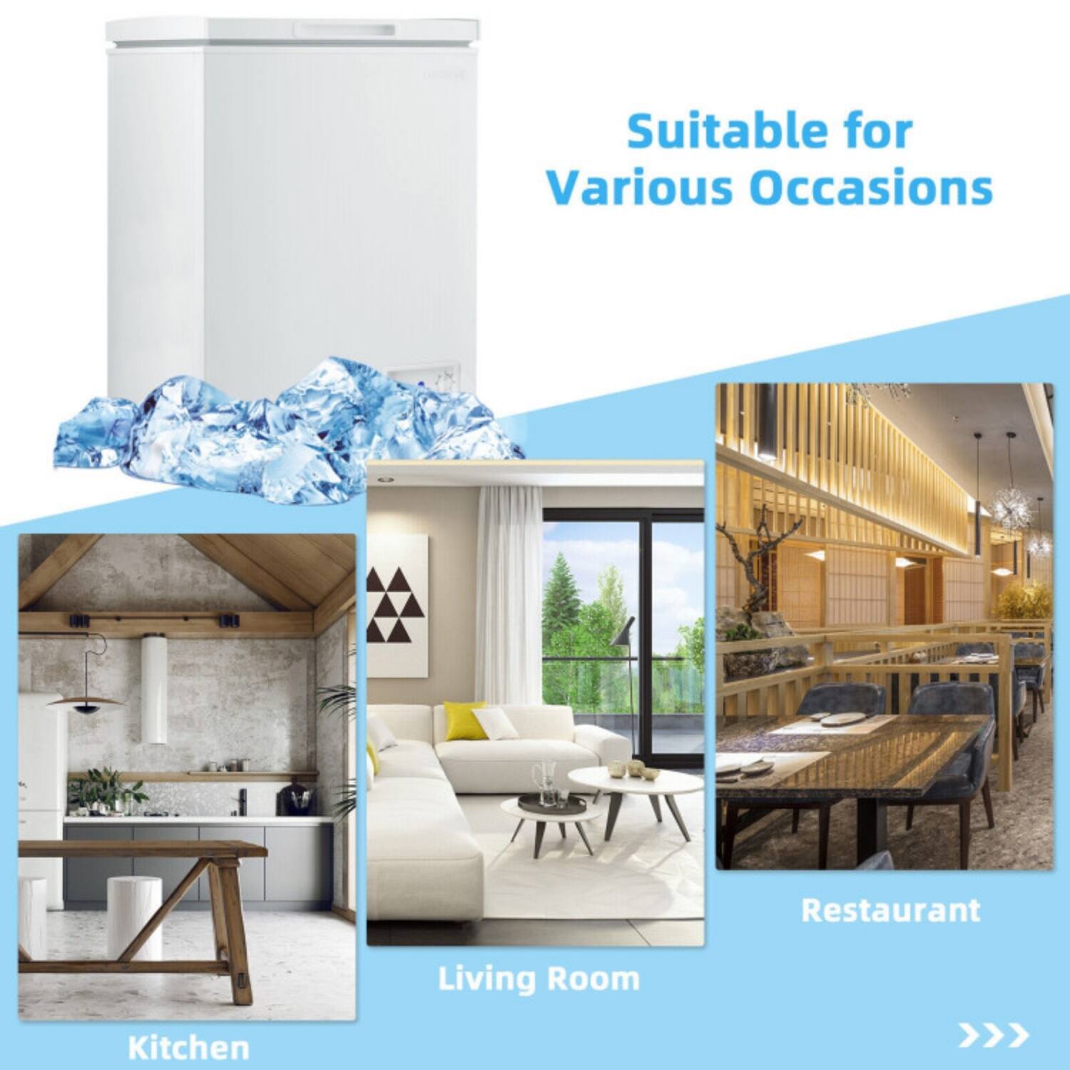 Suitable for Various Occasions

- Kitchen
- Living Room
- Restaurant