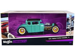 1929 Ford Model A Top "Outlaws" Series 1/24 Diecast Model Car by Maisto - Green with Matt Black
