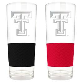 Great American Products - Texas Tech Red Raiders 22oz. Logo Score Pint Glass Two-Piece Set - Multicolor