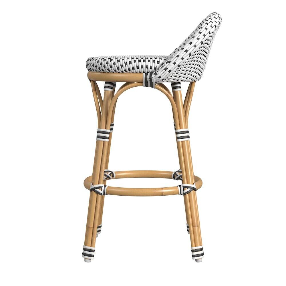 Left. Butler Specialty - Inez 24 in. Seat Height Rattan Low Back Counter Stool - Black.