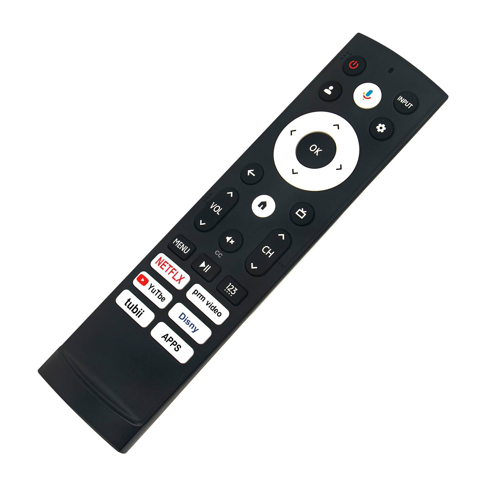 INPUT OK 3 VOL MENU cc NETFLIX YouTube 123 prm tubii video Disny APPS CH
