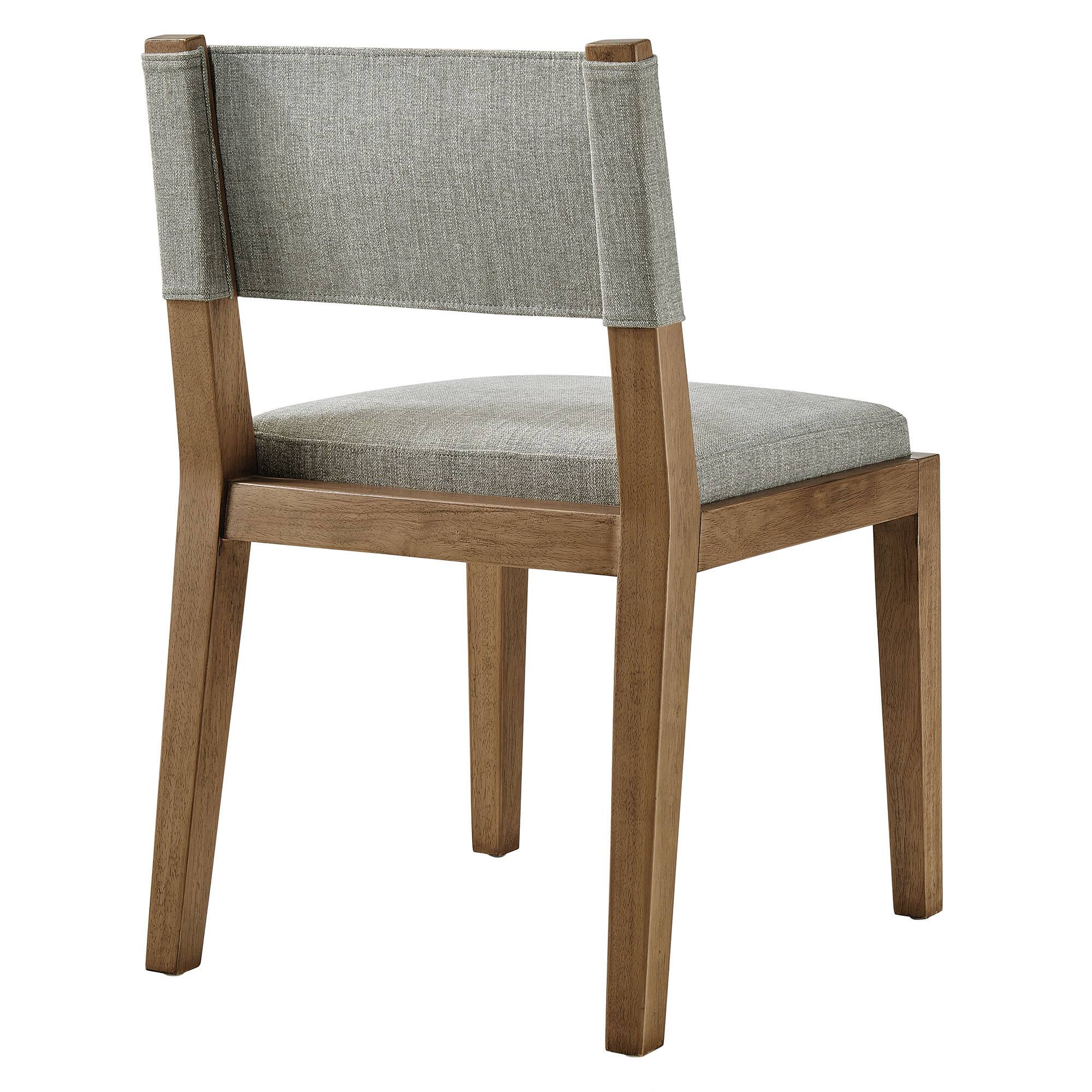 Alt View 3. Modway - Calder Fabric Upholstered Wood Armless Dining Chair by Modway - Wheat.
