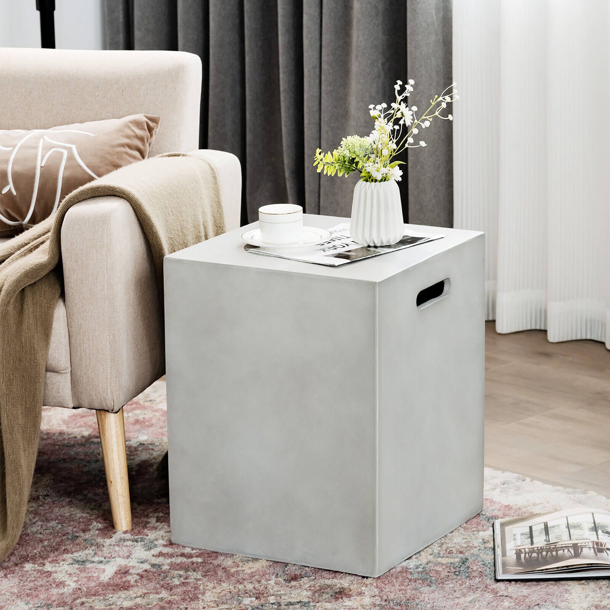 Alt View 4. Gymax - Gymax Propane Tank Cover Hideaway Table for Standard 20 lbs Propane Tank Grey - Grey.