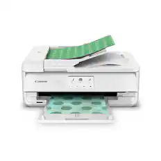 Front. Canon - PIXMA TS9521Ca Wireless All-In-One Inkjet Printer - White.