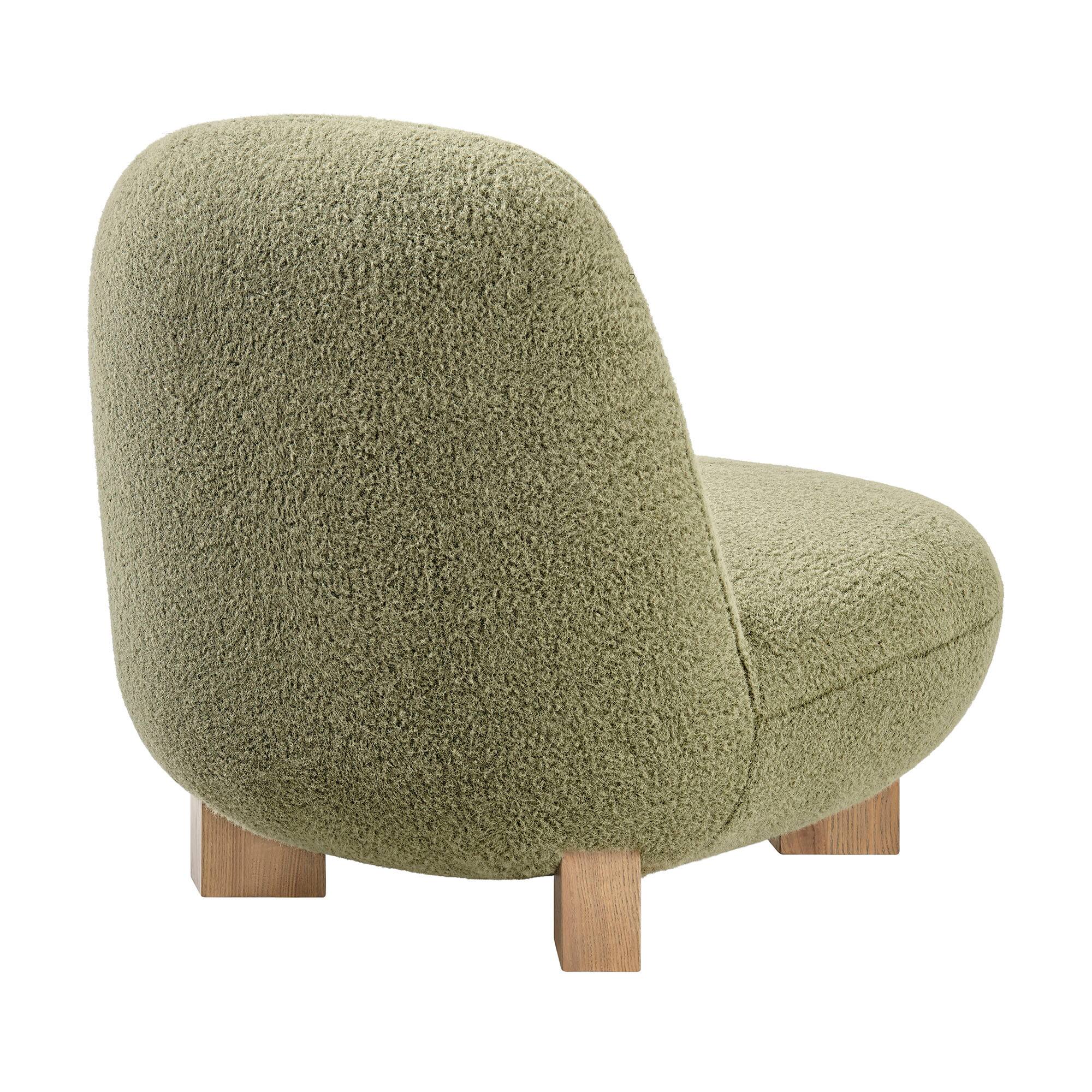 Alt View 3. Modway - Norwood Faux Mohair Bean Shaped Accent Chair by Modway - Moss.