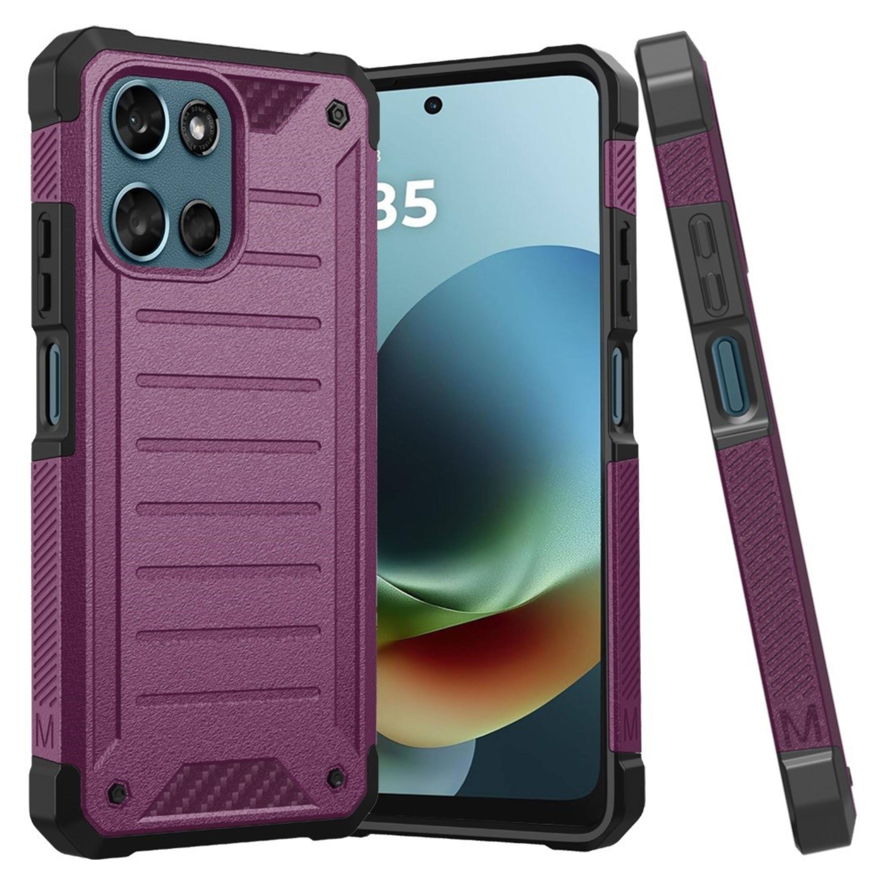 Kitcheniva - Protective Hybrid Case With Tempered Glass For Moto G 2025/2026 / G Play 2026 - Dark Purple price history on PriceWatchPro