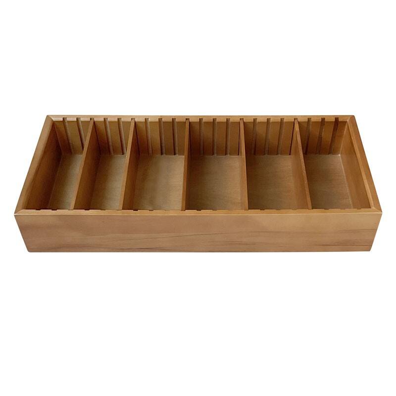 Angle. Prestige - Adjustable Cigar Tray (Light Oak) - Light Oak Finish.