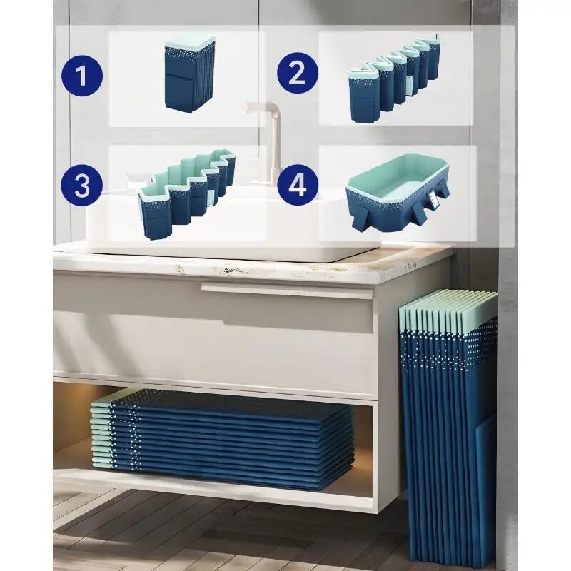 Alt View 1. Anysun - 1.8m PVC Folding Pool for Summer, Portable Outdoor Cooling Bath Pool – Not Inflatable, Easy Fold Storage - Blue.