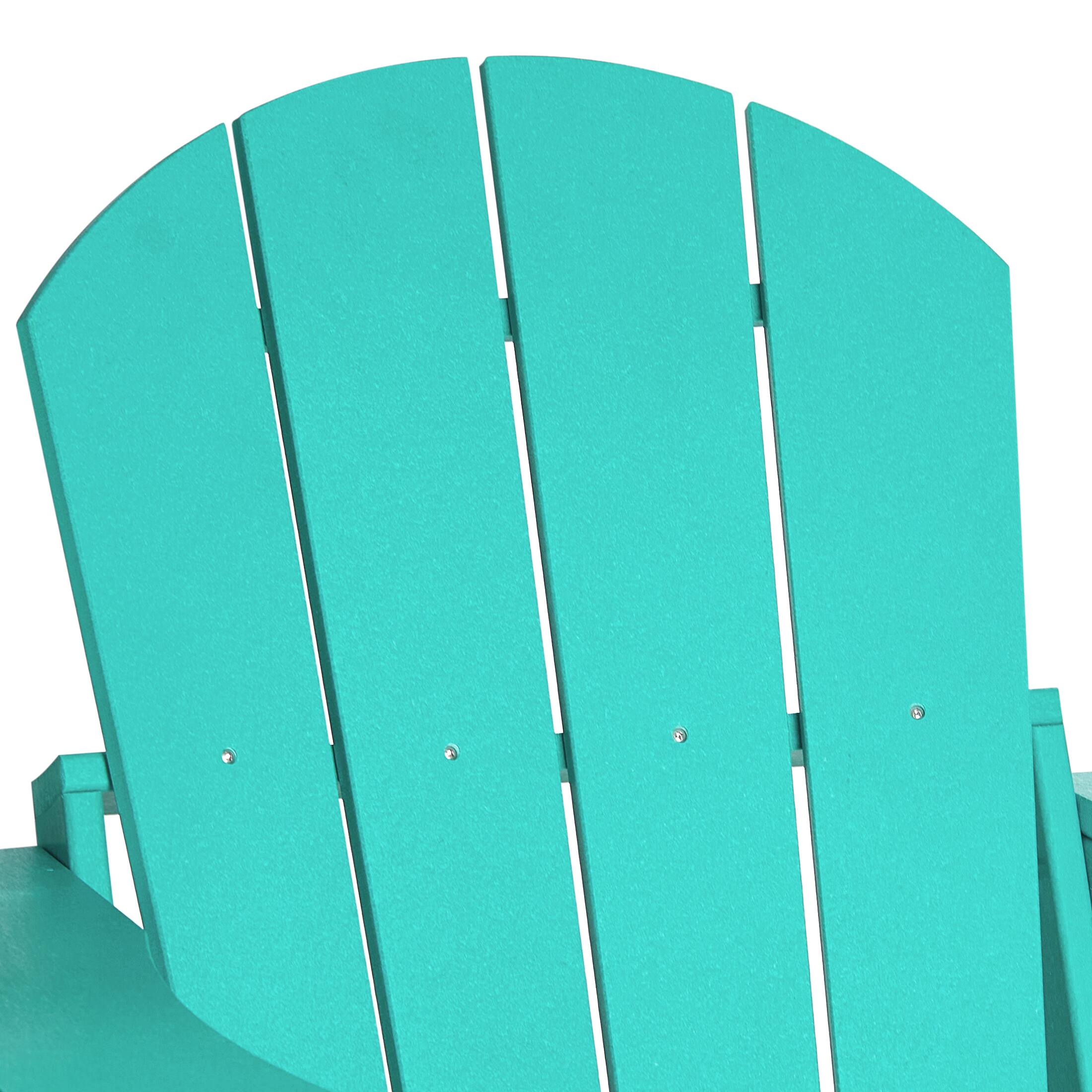 Alt View 7. WestinTrends - WestinTrends Malibu HDPE Outdoor Patio Folding Poly Adirondack Chair - Turquoise.