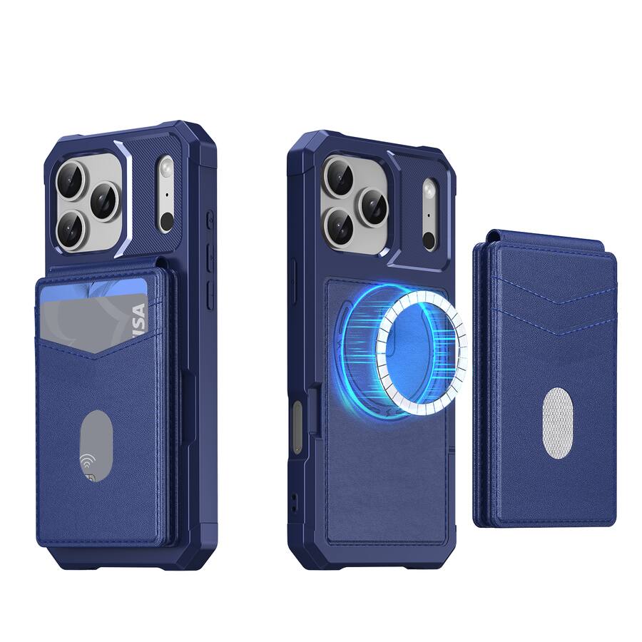 Modern Card Function Dteck For Apple iPhone 17 Pro Max 2 in 1 Magnetic Leather Flip Stand ...