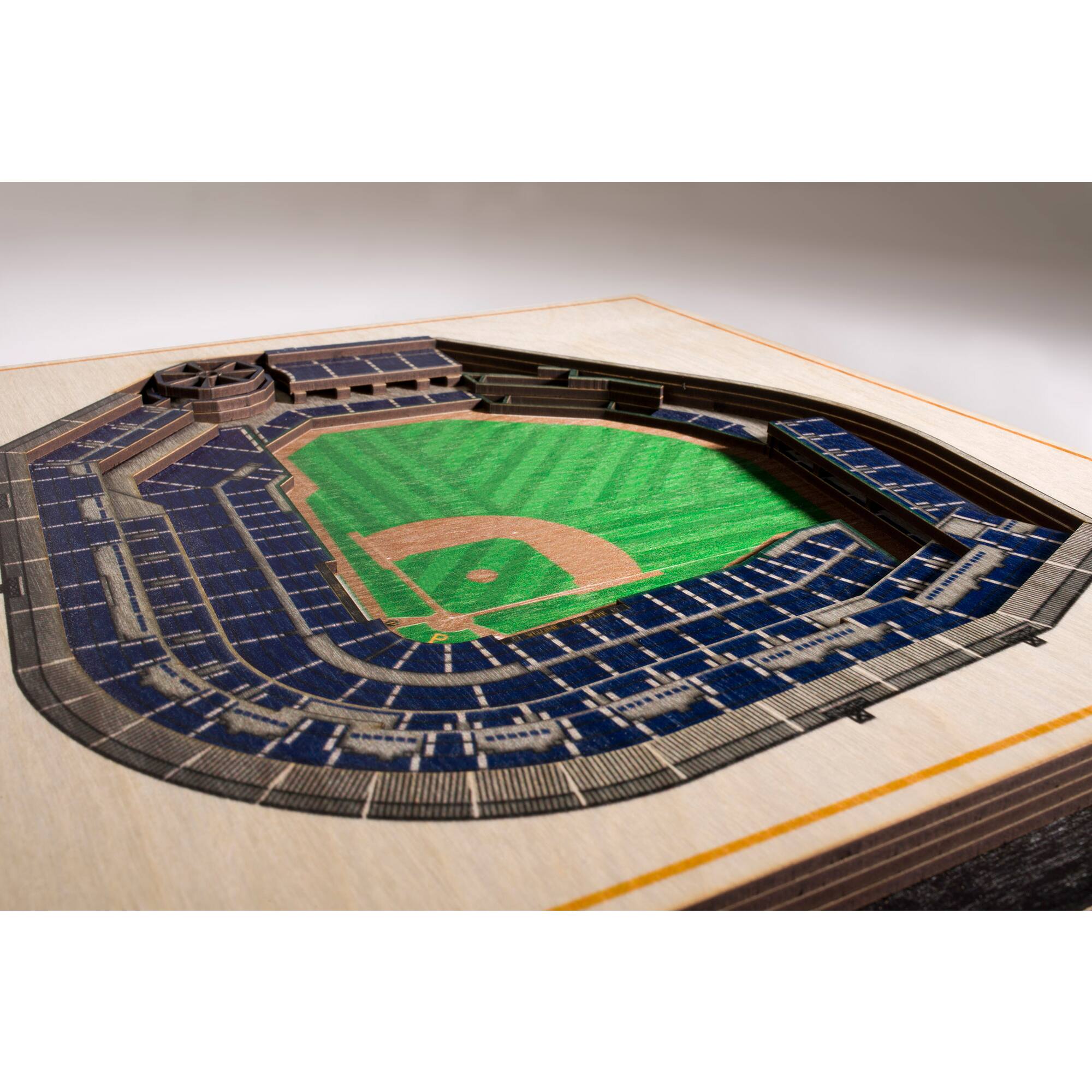 Alt View 2. YouTheFan - Pittsburgh Pirates 17'' x 13'' 5-Layer 3D StadiumViews Wall Art - Brown.