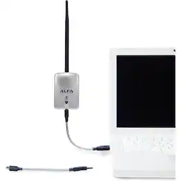 Alfa - Mini USB Cable Flexible Bendable Short USB Extension Cable Compact Portable Design - Black