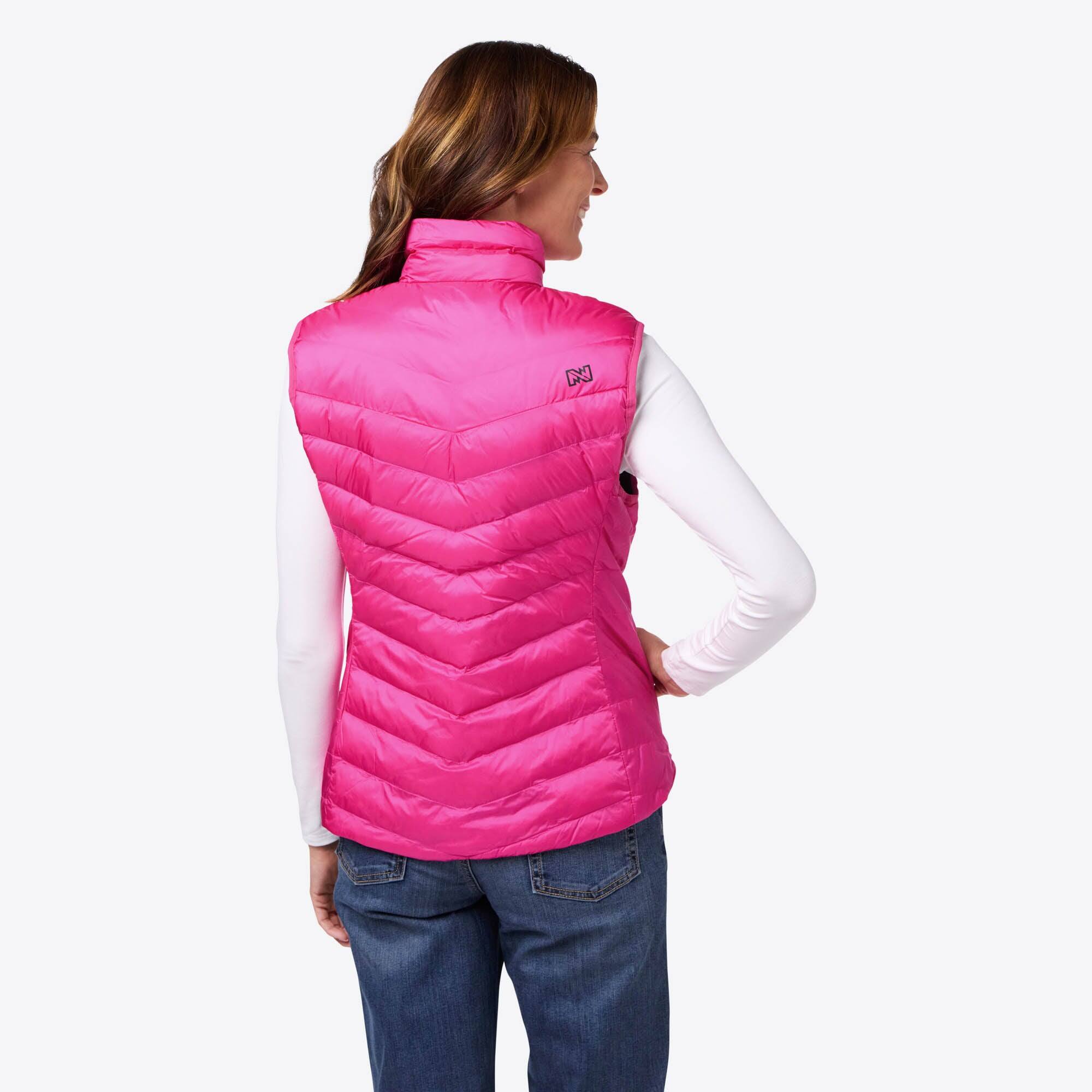 Back. Mobile Warming - Women's Backcountry Xtera Heated Vest - Pink.