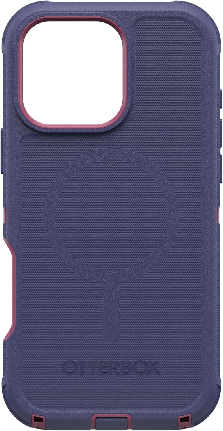 Alt View 2. OtterBox - OtterBox - Defender Series Pro Hard Shell for MagSafe for Apple iPhone 16 Pro Max - Regatta Rose (Purple & Pink).