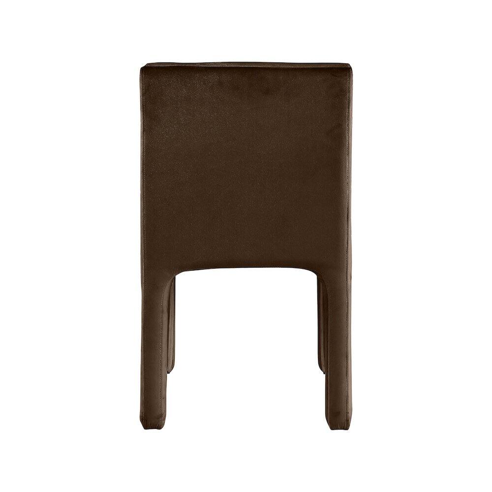 Alt View 4. Meridian Furniture - Kai Brown Velvet Dining Chair, Set of 2 - Brown.