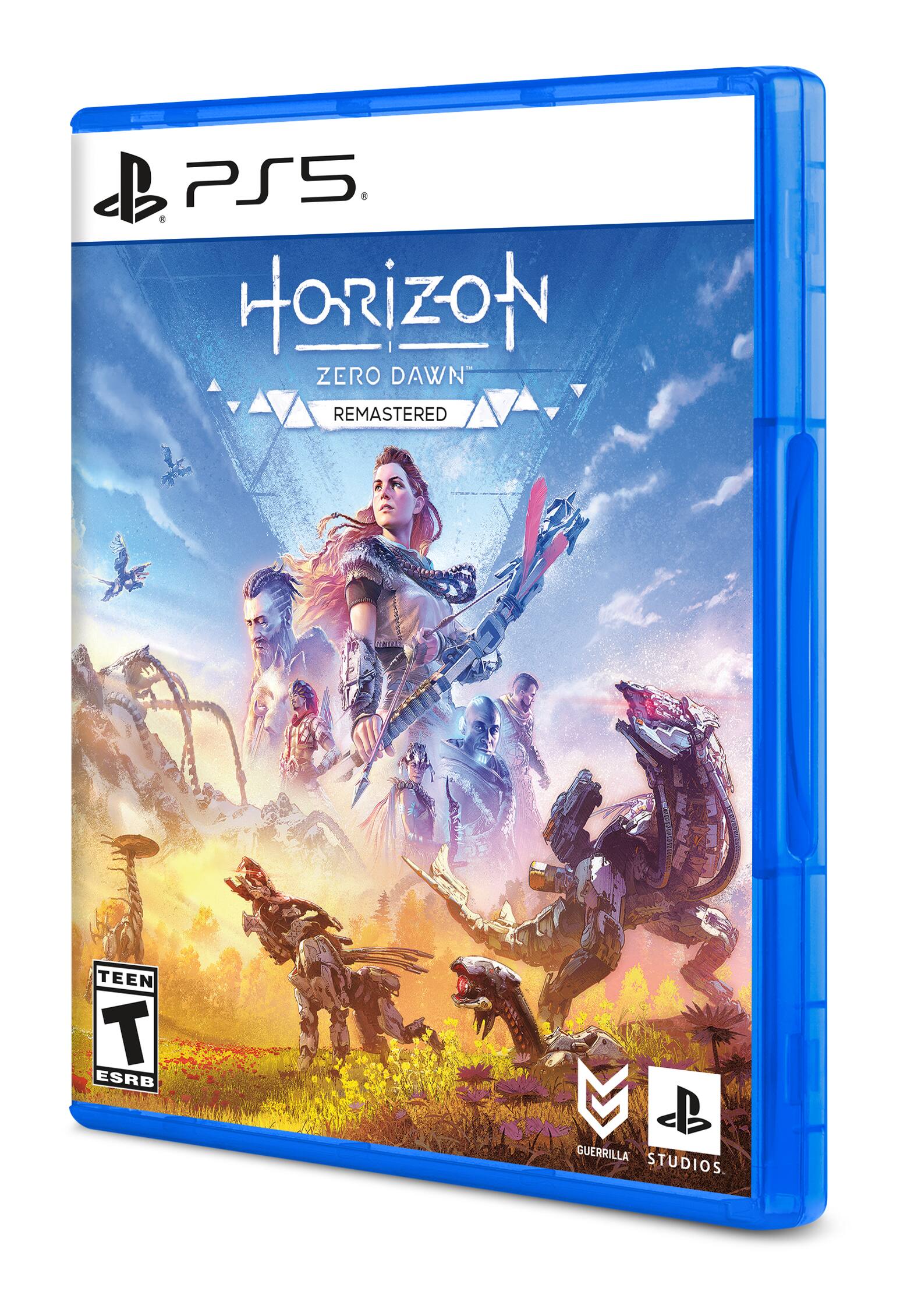 PS5. HORIZON ZERO DAWN REMASTERED. TEEN. ESRB. GUERRILLA STUDIOS.