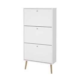 Tvilum - Bodo 3 Drawer Shoe Storage Cabinet - White