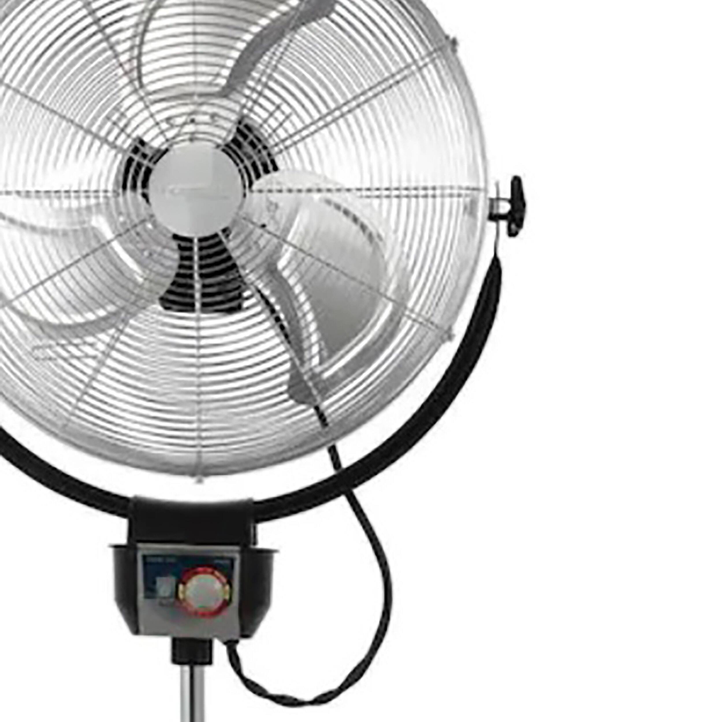 Alt View 1. Optimus - Optimus 20 Inch Industrial Grade HV Oscillating Stand Fan with Chrome Grill - Black.