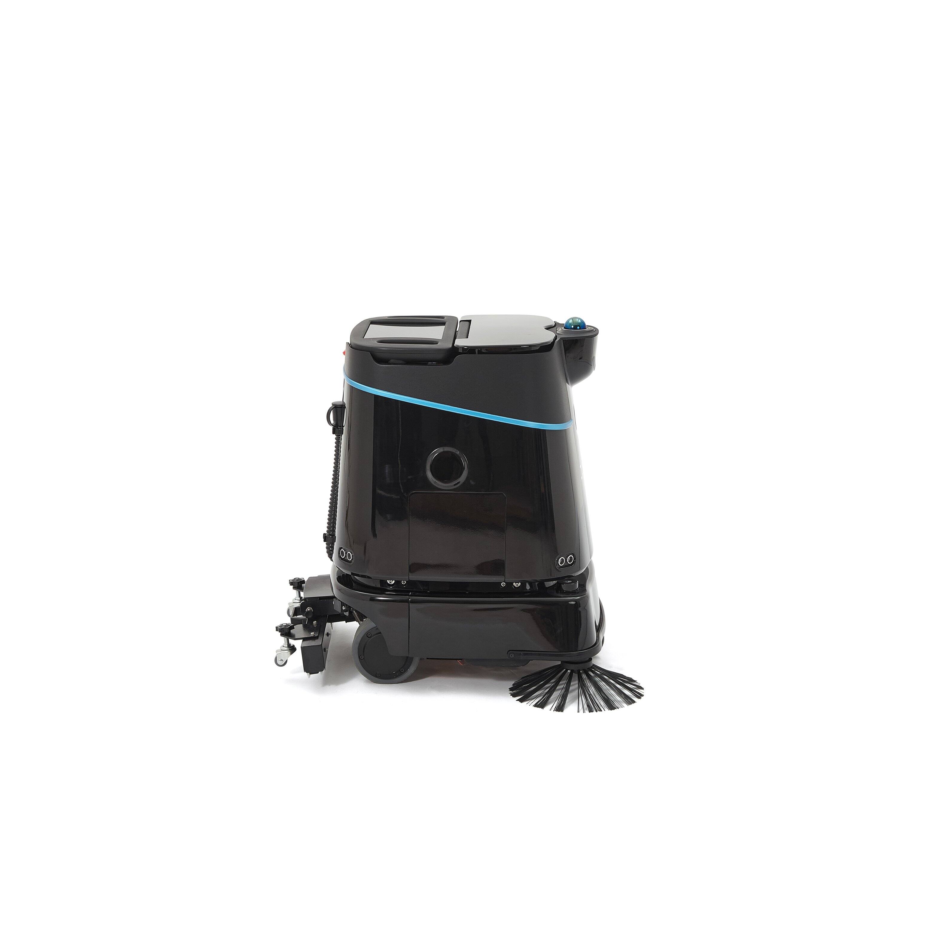 Alt View 6. Dapper Supply - Commercial Autonomous Robotic Floor Scrubber & Carpet Vacuum with Auto Docking Station - Black.