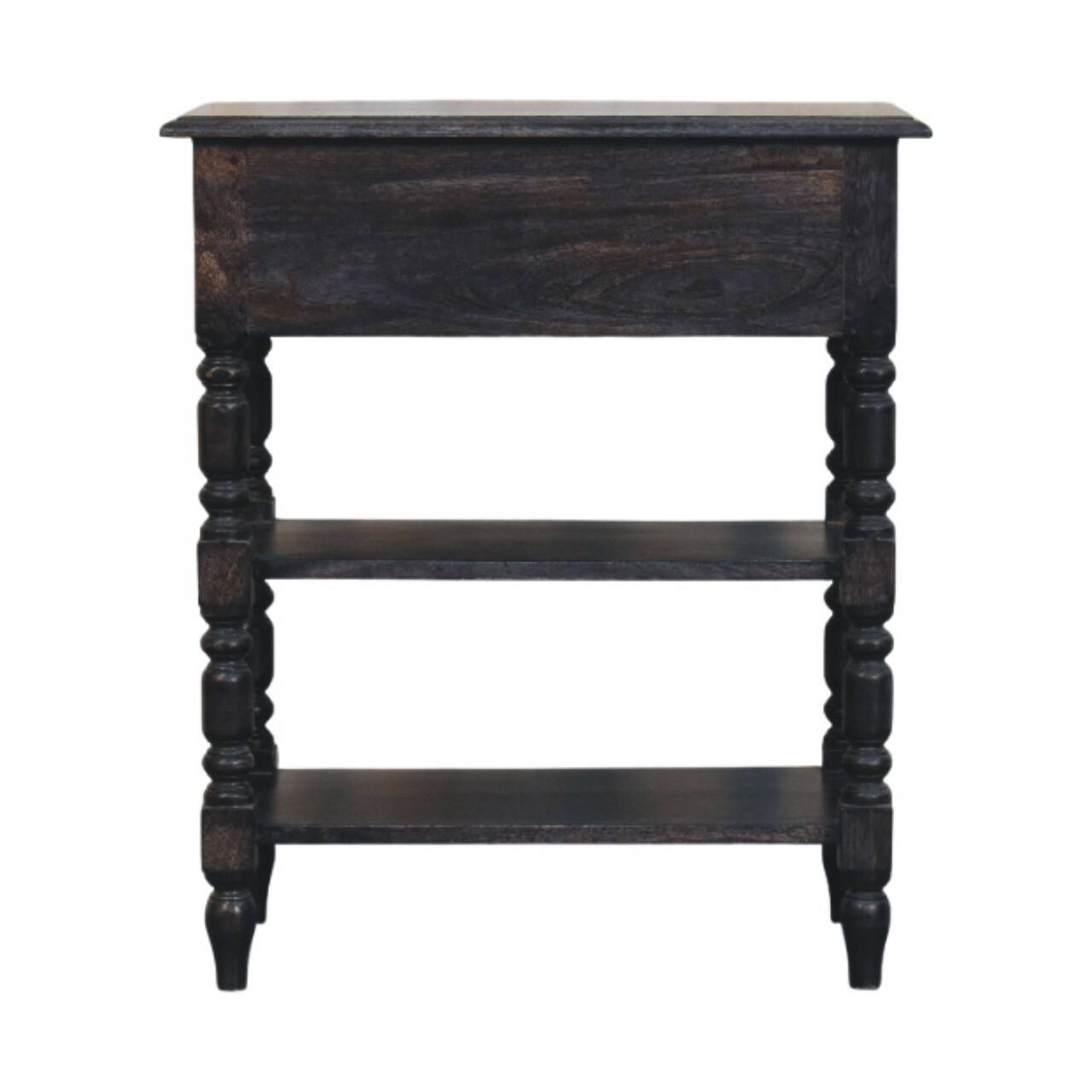 Back. Artisan Furniture - Artisan Furniture Solid Wood Heritage Turned-Leg Side Table - Brown.