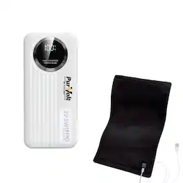 Pursonic - LED Fast Charging Power Bank & Extra Large Electric Heating Pad: Power & Comfort Duo!