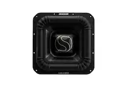 KICKER - 52L7XS152 - 15 Inch SoloXS L7XS 2 Ohm DVC Square Subwoofer with 1500 to 3000 Watts RMS, 43mm Xmax, Forced Ai - Black/Gray
