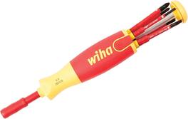 Wiha - 28393 Insulated Pop-Up SlimLine Slotted- Phillips Bit Holder Set 7 Piece - Multi