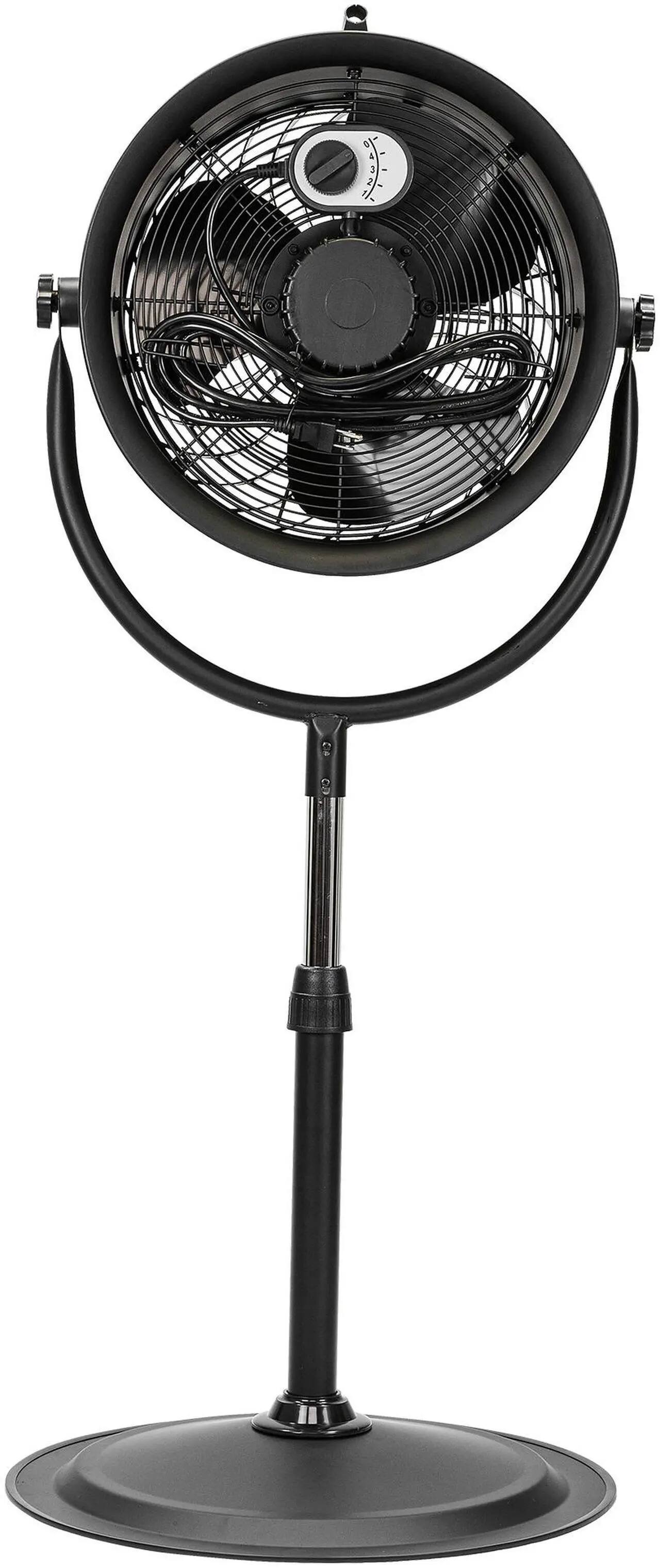 Alt View 3. Caterpillar - Caterpillar CF-HVPD-14AC-BK 14" Blade High-Velocity Pedestal Drum Fan.