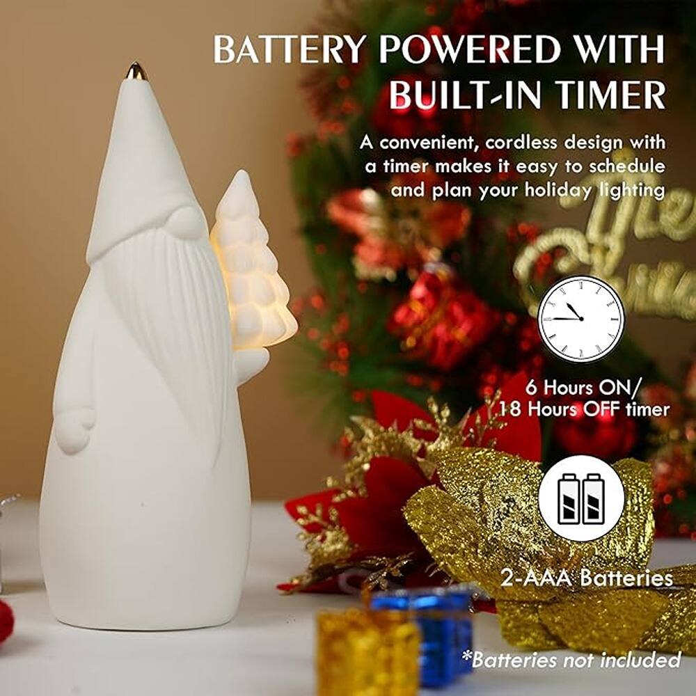 BATTERY POWERED WITH BUILT-IN TIMER

A convenient, cordless design with a timer makes it easy to schedule and plan your holiday lighting

6 Hours ON / 18 Hours OFF timer

2-AAA Batteries

*Batteries not included